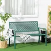 Outsunny 2-Sitzer Parkbank mit Blumenmuster Gartenbank für Produktbild-Vorschau 2
