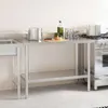 vidaXL Table de travail de cuisine avec rebord 120 x 60 x Voir les images du produit 1