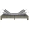 A two-person sun lounger with adjustable backrests, shown from the side against a white background. Produktbild-Vorschau
