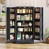 Merax Küchenschrank mit LED-Sensorlicht, Hochschrank mit Produktbild-Vorschau 10
