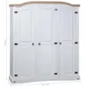 vidaXL Armoire style mexicain en pin 3 portes blanc Voir les images du produit 12
