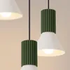 Lampa wisząca ryflowana ESTRIA zielono-beżowa 3xE14x15W Podgląd zdjęcia produktu 4