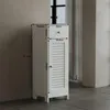 Mobile da bagno bianco a colonna, alto, con 2 ripiani e un Anteprima dell’immagine prodotto 5