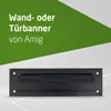 Amig - Postvaksluis zwart, model 1 - Klep voor wanden of Productafbeelding-voorbeeld 2