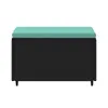 Gartenhocker mit Kissen 2 Stk. Schwarz Poly Rattan Produktbild-Vorschau 6