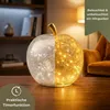 Apfel & 20er LED Licht & Timer Glas Dekoapfel transparent Ø Produktbild-Vorschau 3