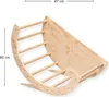 A wooden climbing arch with rungs, shown from a diagonal angle against a white background. Dimensions are indicated by measurement lines. Podgląd zdjęcia produktu