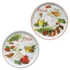 2er Set Pizzateller Napoli Green & Red Ø 32 cm Platte Produktbild-Vorschau 1