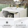 Meuble sous-lavabo Merax de 61 cm avec vasque en céramique, Voir les images du produit 8