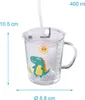 Intirilife dětský kelímek na pití průhledný s víčkem, Náhled obrázku produktu 2