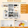 COSTWAY Drevená detská kuchynka, hracia kuchynka s Náhľad obrázku produktu 4