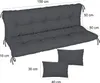 Hollywoodschaukel Auflage, 150x50x50, Graphit, Produktbild-Vorschau 2