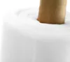 A close-up view of a roll of white fabric on a cardboard tube, against a white background. Produktbild-Vorschau