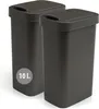 Mülleimer 10l mit Deckel, 2er Set Schwingdeckel, 2x10 l Produktbild-Vorschau 1