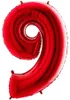 Balon 100Cm Cyfra Czerwona 9 Produktbild-Vorschau 1