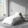 2 teilige Uni Bettwäsche 135x200 cm Weiß Einfarbig Produktbild-Vorschau 4