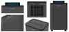 A collage of images showing different views of a black dehumidifier/air purifier. Náhled obrázku produktu