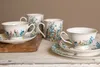 Clayre & Eef Tasse mit Untertasse 250 ml Blau Weiß Produktbild-Vorschau 4