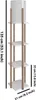 Opviq, Nora - White, Stehlampen, Weiß, aus MDF, 21 x 21 x Produktbild-Vorschau 3