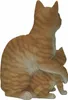 Gartenfigur Dekofigur Katze mit Katzenbaby Produktbild-Vorschau 3