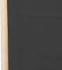 A close-up view of a dark gray fabric with a pocket, bordered by a light wood frame. Náhled obrázku produktu