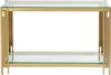 Wandkonsole - Sicherheitsglas & Edelstahl - Goldfarben - Produktbild-Vorschau 1