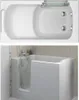 DEEP Sitzwanne mit Tür/Seniorenwanne 121x65cm  Ausführung Produktbild-Vorschau 3