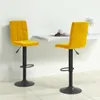 vidaXL Barová stolička 2 ks Hořčicově žlutý samet Náhled obrázku produktu 2