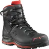 A black hiking boot with red accents is shown against a white background. Náhľad obrázku produktu