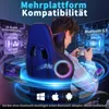 Herná stolička Hoffree, ergonomická, s masážnou funkciou (2 Náhľad obrázku produktu 6