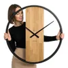 Horloge en chêne Loft Round métallique 80 cm, z231 Voir les images du produit 1