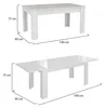 Weißer Hochglanz-Esstisch ausziehbar 140-190x90cm für Produktbild-Vorschau 3