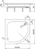 Piatto doccia in acrilico 80 cm Anteprima dell’immagine prodotto 3