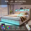 Fortuna Lai Polsterbett 180x200 mit Lattenrost，Stilvolles Produktbild-Vorschau 4