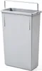 A light gray trash can insert with a silver handle. Voir les images du produit