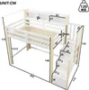 Flieks Etagenbett 90x200cm mit Led, Kinderbett mit Produktbild-Vorschau 5