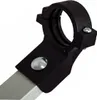 A close-up of a black clamp attached to a silver pole, with a screw visible. Produktbild-Vorschau