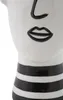 Mauro Ferretti Vase Gesicht 13,2x11,8x26,3 cm weiß schwarz Produktbild-Vorschau 2
