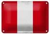 Blechschild Flagge Peru 18x12cm Flag of Peru Vintage Produktbild-Vorschau 1