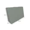A grey cushion with dimensions indicated by measurement lines and text. Produktbild-Vorschau