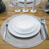 OKWISH 6er Set Tischsets Abwaschbar Rund, Platzsets Blau Produktbild-Vorschau 8
