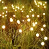 2x lampa solarna kulki 6 LED wbijana ogrodowa ciepła biel Podgląd zdjęcia produktu 8