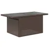 vidaXL Zahradní stůl se skleněnou deskou hnědý 100x55x73 cm Náhled obrázku produktu 4