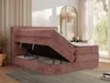 MKS MEBLE Boxspringbett 140x200 Rosa Cord, Boxspringbett Produktbild-Vorschau 2