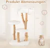COSTWAY škrabadlo 110 cm, kočičí strom s plyšovým sedátkem, Náhled obrázku produktu 3