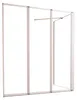 Duschspa 120x140cm Badewannenaufsatz 3-teilig Weiß Faltwand Produktbild-Vorschau 1