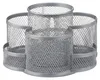Relaxdays Stiftehalter, Metallgeflecht, 7 Fächer, drehbar, Produktbild-Vorschau 9