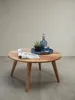Runder Couchtisch Massivholz Akazie - Stabile Holzbeine, Produktbild-Vorschau 7