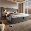 A bedroom scene with a bed, nightstand, and window. Produktbild-Vorschau
