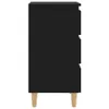 Nachttisch mit Massivholz-Beinen Schwarz 40x35x69 cm Produktbild-Vorschau 6